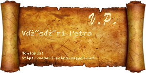 Vásári Petra névjegykártya